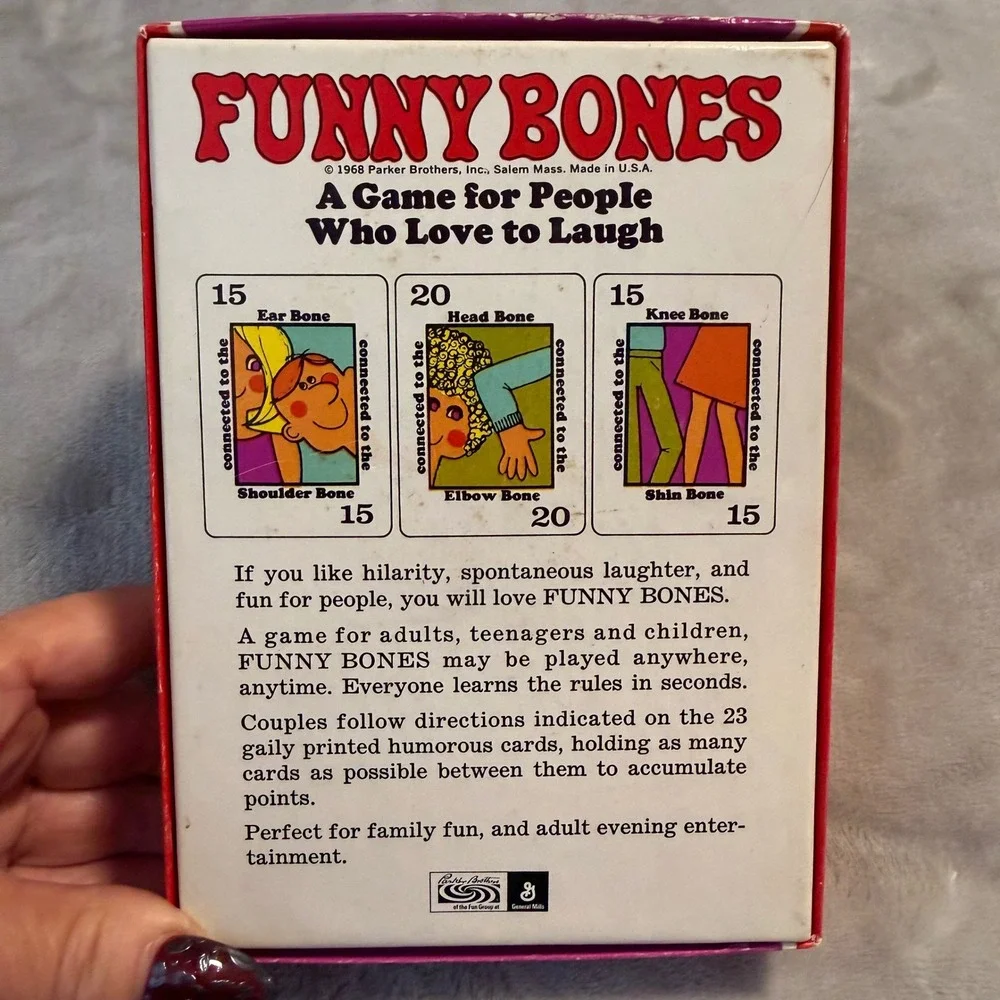 Funny Bones Vintage 1968 Parker Brothers Card Game Complete‎
